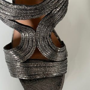 Super comfortable & sexy Franco Sarto gunmental “Adonis” heeled sandal size 8.5